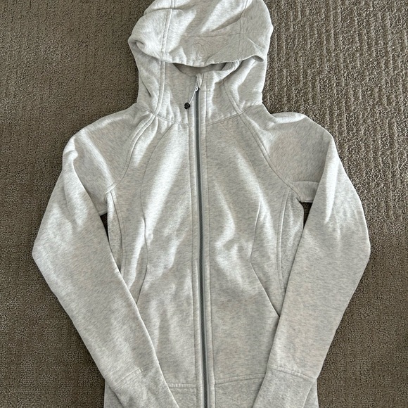 Lululemon Athletica Heather Gray Full Zip Scuba Hoodie - Picture 1 of 5